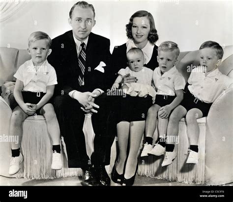 BING CROSBY with first wife Dixie Lee and from left their children ...