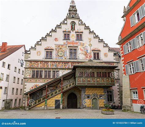 The Old Town Hall in Lindau on Lake Constance Stock Photo - Image of ...