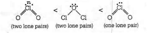 The correct order of increasing bond angles in the following species is