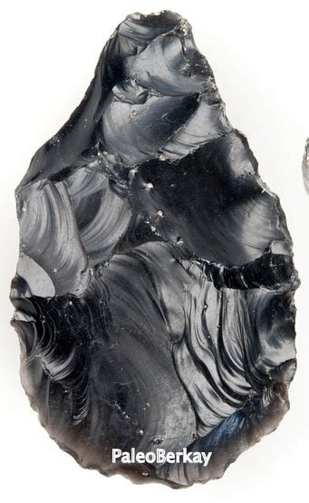 PaleoBerkay Archaeology: Photo: Obsidian hand axe (Palaeolithic)