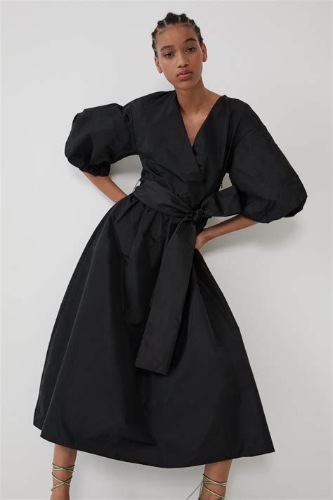 MIDI DRESS WITH VOLUMINOUS SLEEVES | ZARA United Kingdom | Midi dress ...