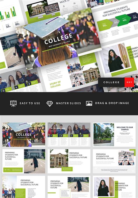 College - University Presentation PowerPoint Template #88170