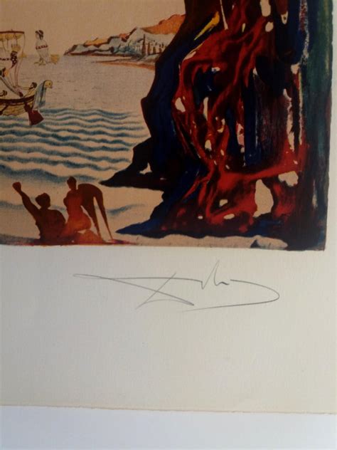 " La Sirene" lithograph certificate painting For Sale at 1stDibs