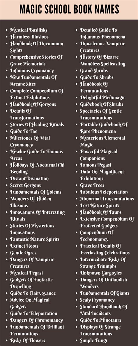 400 Best Magic School Book Names That You Can Use