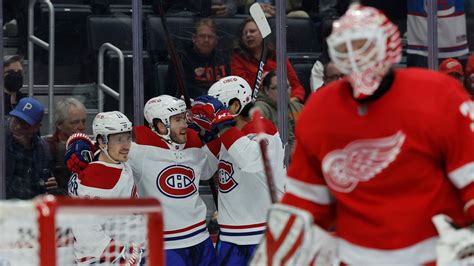 Detroit Red Wings' win streak snapped in 3-2 SO loss to Canadiens