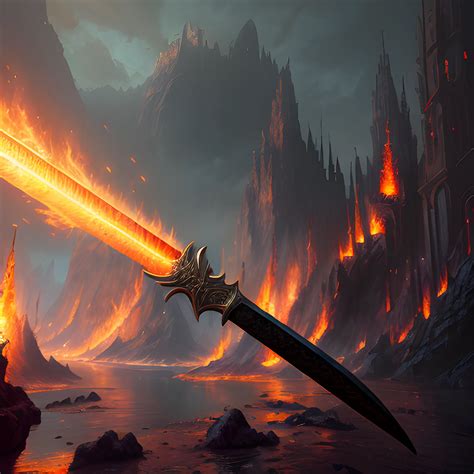 fire sword, 8k, high resolution, high quality, detailed, photore ...