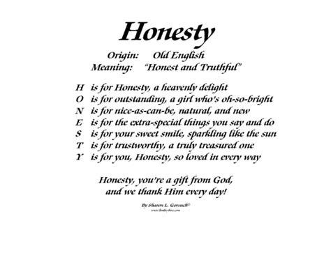 Meaning of Honesty - LindseyBoo