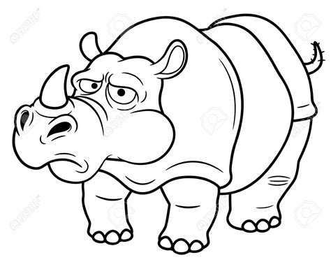 Rhino Outline Drawing at GetDrawings | Free download