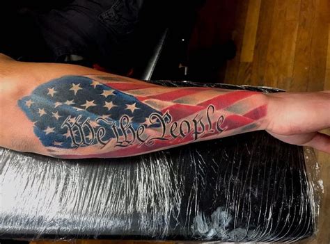 50 Awesome American Flag Tattoo Ideas! | Outsons | American flag sleeve ...