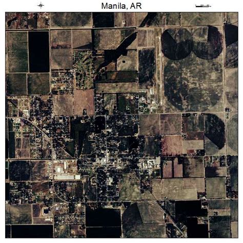 Aerial Photography Map of Manila, AR Arkansas