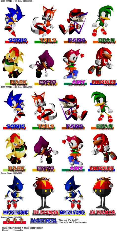 Arcade - Sonic the Fighters / Sonic Championship - Next Match Character ...