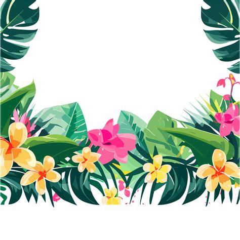 Flower border clipart transparent background 24029966 PNG