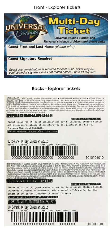 Universal Studios Theme Park Tickets