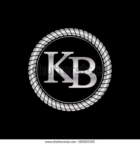 Initial K B Logo Silver Metallic Stock Vector (Royalty Free) 580005505 ...