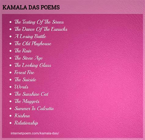 Kamala Das Poems