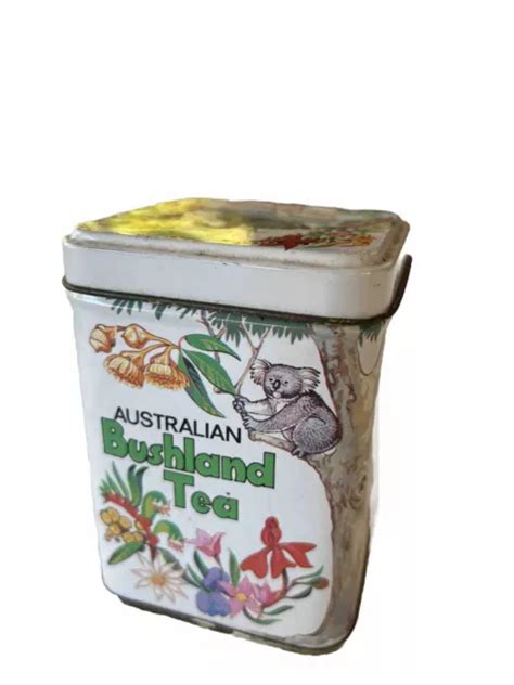 AUSTRALIAN BUSHLAND TEA Vintage Tea Tin/Caddy With Contents Australian ...