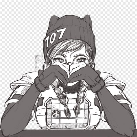 Woman wearing knit cap illustration, Tom Clancy's Rainbow Six Siege Fan ...