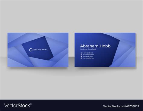 Modern stylish blue business card design creative Vector Image