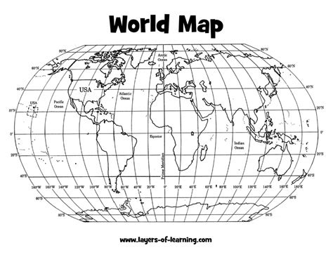 Printable World Map With Latitude And Longitude - Printable Maps