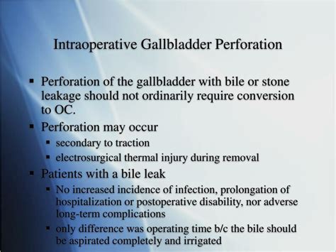 PPT - Complications of Laparoscopic Cholecystectomy PowerPoint ...