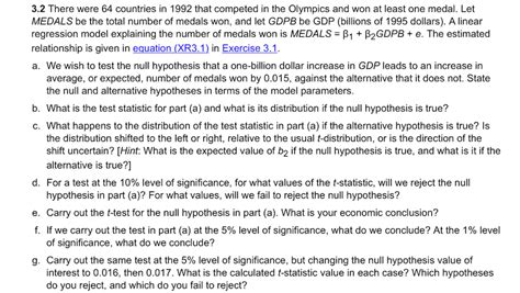 3.2 There were 64 countries in 1992 that competed in | Chegg.com