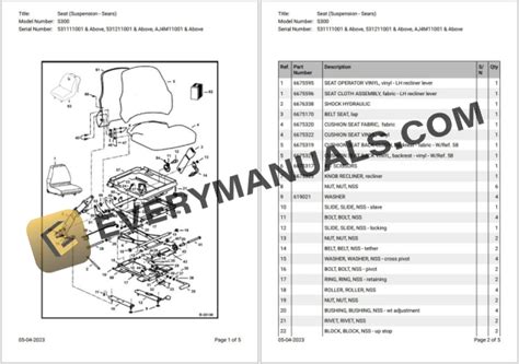 Bobcat S300 531111001 & Above Parts Catalog