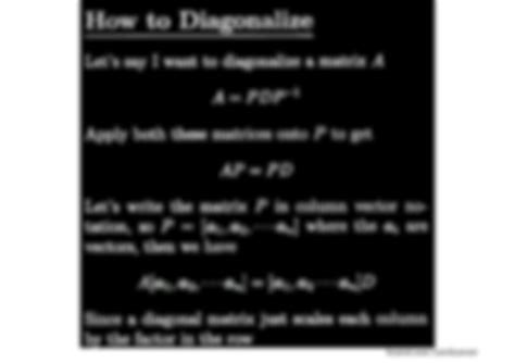 SOLUTION: Diagonalization of matrix - Studypool