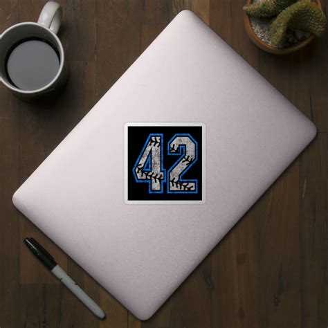 Number 42 Baseball Equality Distressed Classic LA Blue - Number 42 ...