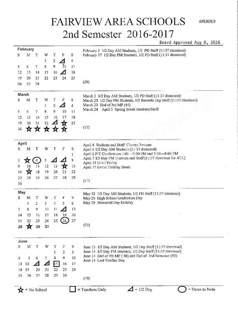 Fairview High School Calendars – Fairview, MI