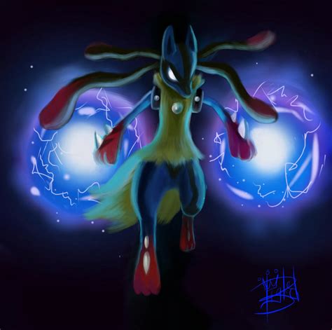 Mega Lucario used aura sphere!! by Officialbigred on DeviantArt