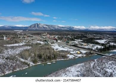 Drone View Village Haines Junction Yukon Stock Photo 2147584407 ...