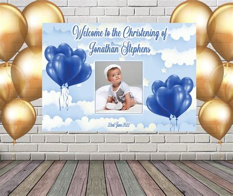 Christening Baptism Themed Blue Celebration Event Party | Etsy