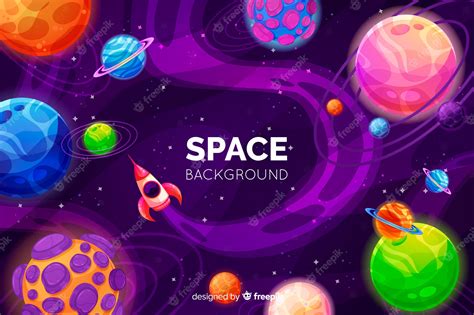 Free Vector | Hand drawn colorful space background