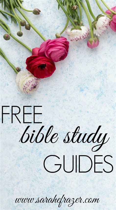 Free Bible Study Guides - Sarah E. Frazer