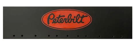 Peterbilt Mud Flap 24x6 Red Logo – Shark Chrome Shop