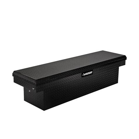 Husky 71.36 in. Matte Black Aluminum Full Size Crossbed Truck Tool Box ...