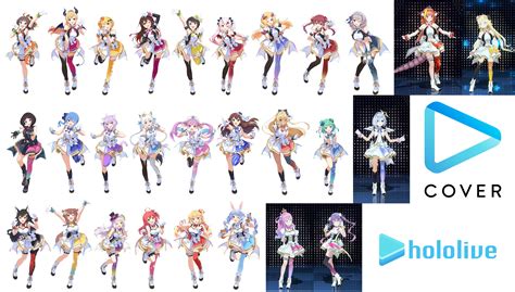 I arranged the idol costumes by design (including 4th gen)! : r/Hololive