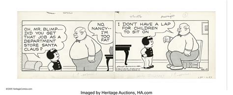 Ernie Bushmiller - Nancy Daily Comic Strip Original Art, dated | Lot ...