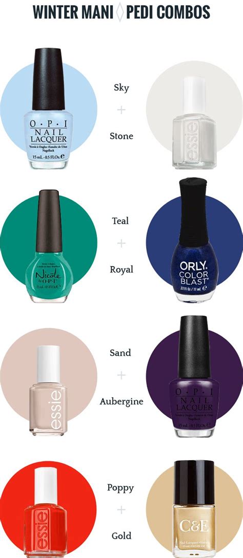 Mani pedi color combinations for winter and holidays | Nail color ...