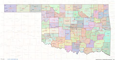 Oklahoma Counties Map With Names