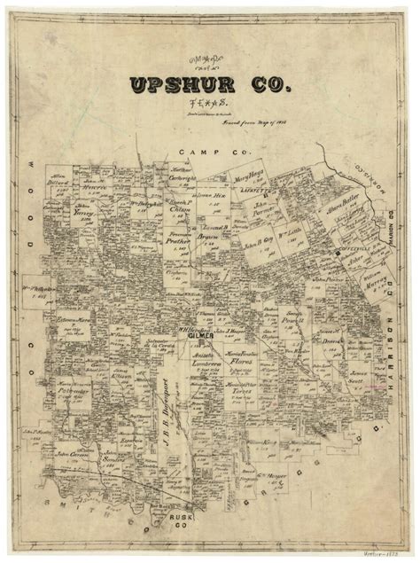 Map of Upshur County Texas – Legacy of Texas