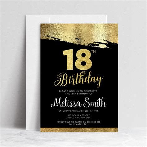 18Th Birthday Invitation Templates