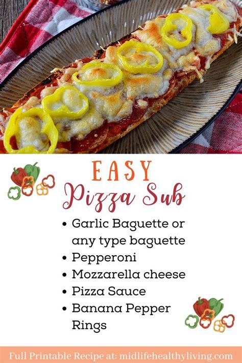 Easy Pizza Sub Recipe | Recipe | Recipes, Easy pizza, Pizza subs