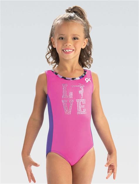 E4075 Love GKids GK Gymnastics Workout Leotard Gym Leo for Girls