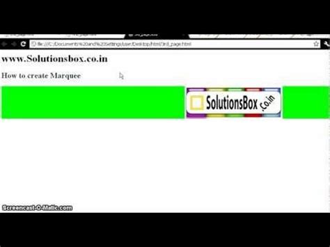 HTML Tutorial For Beginner - Lesson 8 - Scrolling Text Marquee Tag ...