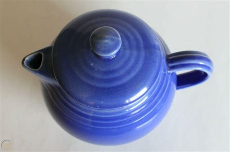 VINTAGE FIESTA WARE TEAPOT - BLUE - Marked USA On Base -EXC!! | #3939608945