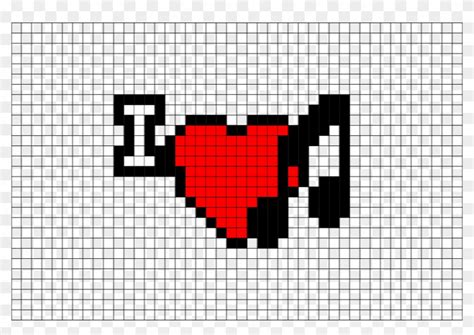 Minecraft Heart Pixel Art Template 14047 - Easy Cute Pixel Art Grid, HD ...