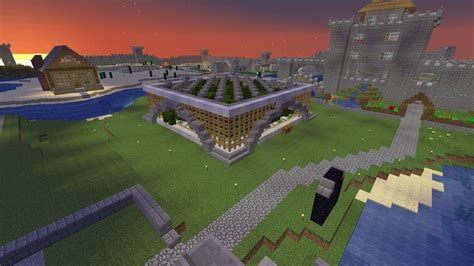 Finished oak tree farm for our community : r/Minecraft