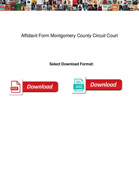 Fillable Online Affidavit Form Montgomery County Circuit Court ...