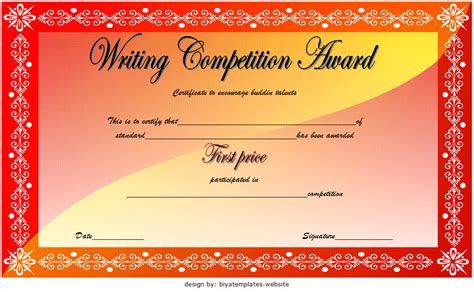 Best Handwriting Award Certificate Printable | 11+ Professional ...